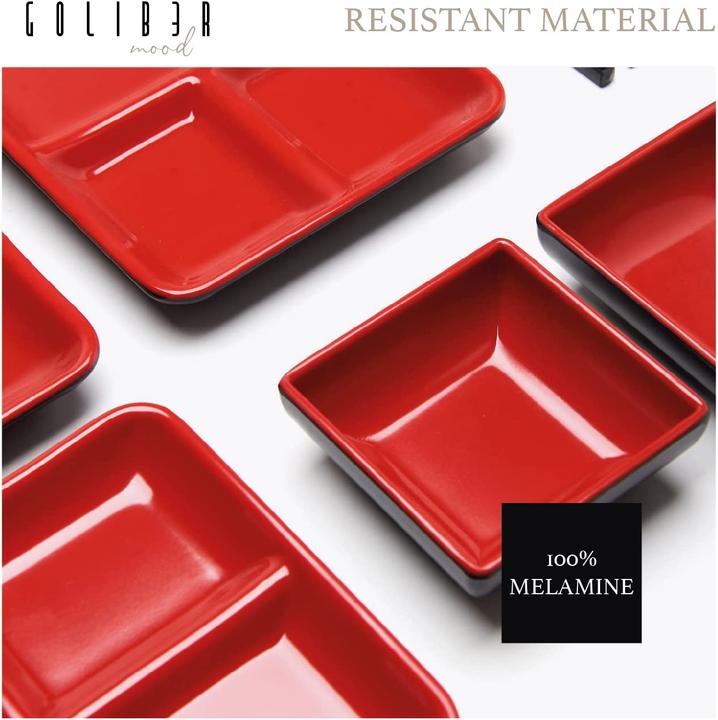 Actual product image Goliber Sushi serving set in red (4 pcs.)