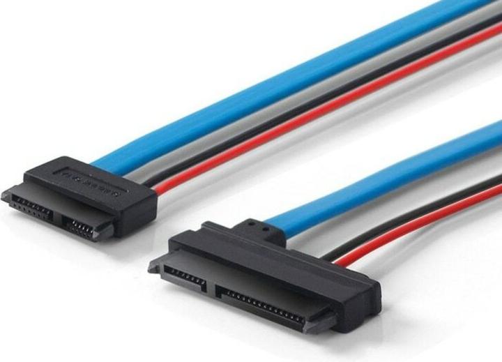 Produktbild PowerGuard SATA 22-Pin (7+15) to Slimline SATA 13-Pin Adapter (30 cm, SATA)