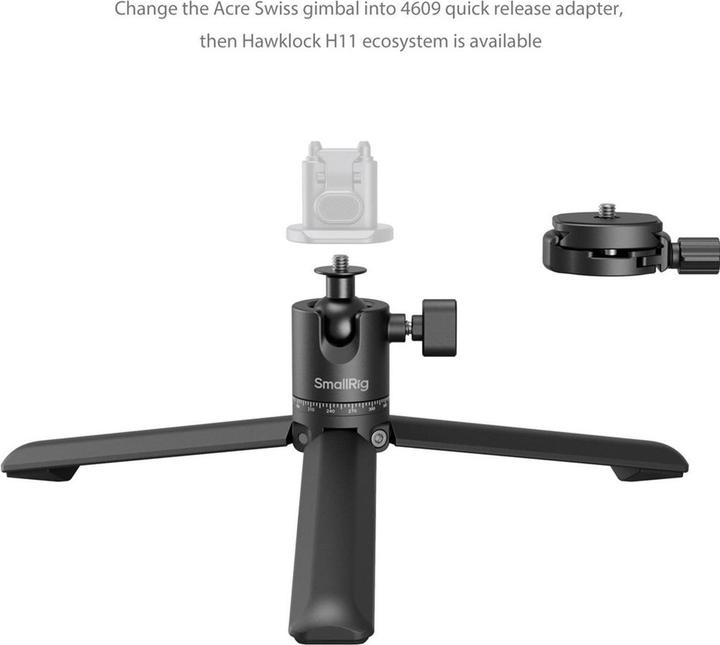 Actual product image SmallRig Tripod with Arca-Swiss Quick Release Plate and Panoramic Ball Head 4630 (Metal)