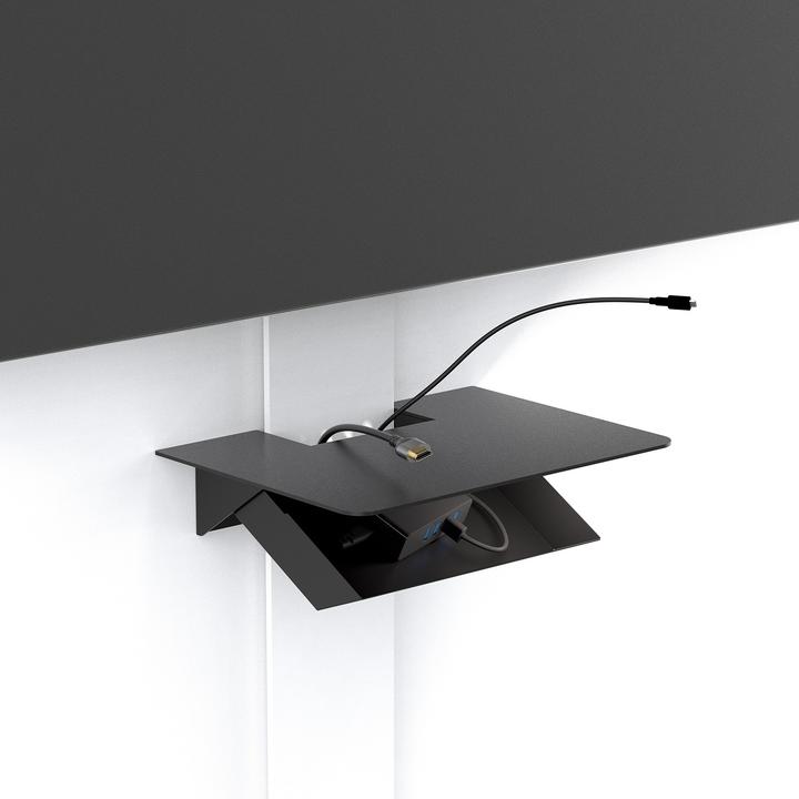 Image du produit Erard FLAK 800+ Chemin de câbles avec station d'accueil, blanc / noir (Conduit, 80 cm)