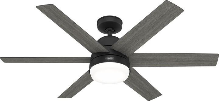 Produktbild Hunter Fans DC Deckenventilator Arete Schwarz mit Licht & Fernbedienung (42.70 dB)