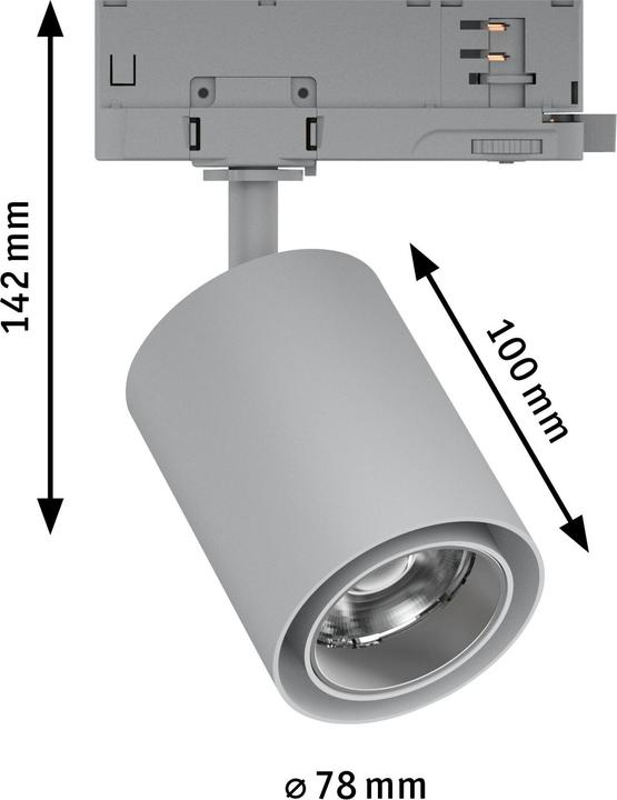 Image du produit Paulmann Spot sur rail à LED PAUL (2700 lm)