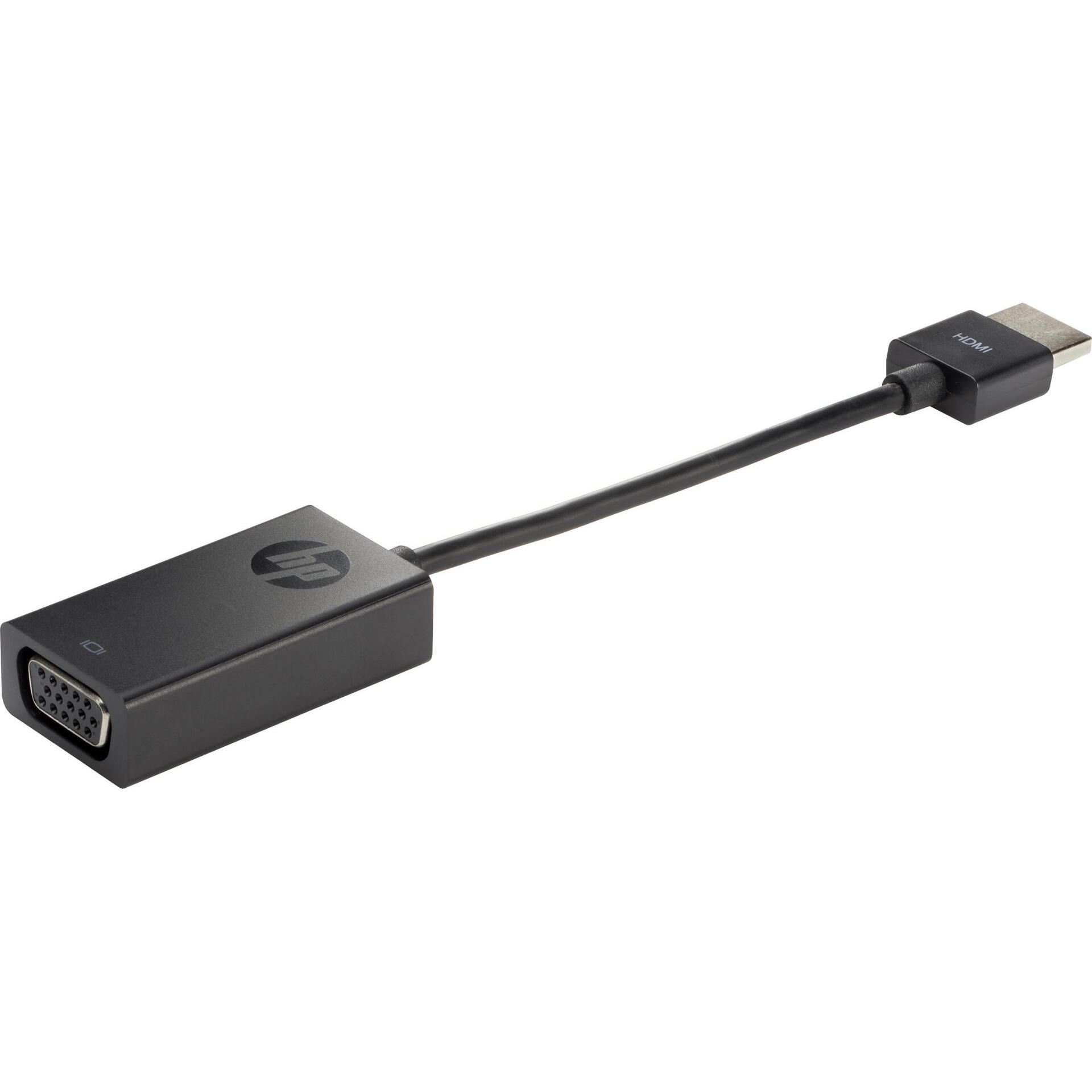 HP X1B84AA (HDMI, VGA, 17.30 cm), Data + Video Adapter, Schwarz