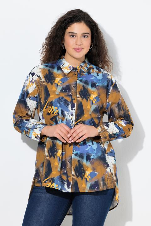 Immagine prodotto Ulla Popken Camicia con retro più lungo, colletto da camicia e maniche lunghe (60)