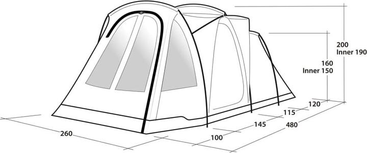 Actual product image Outwell Springwood 4SG (Tunnel tent, 15.30 kg, 4 persons)