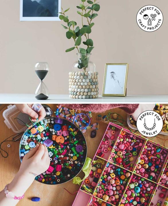 Immagine prodotto I Am Creative Holzperlen Gesicht, Träumend