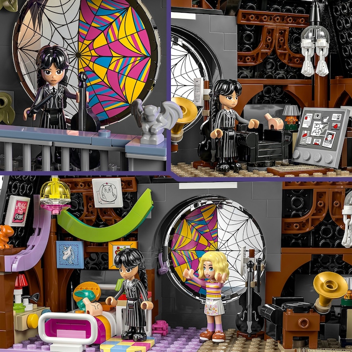 Image du produit LEGO Wednesdays und Enids Zimmer im Studentenwohnheim (76781, LEGO Wednesday, LEGO difficiles à trouver)