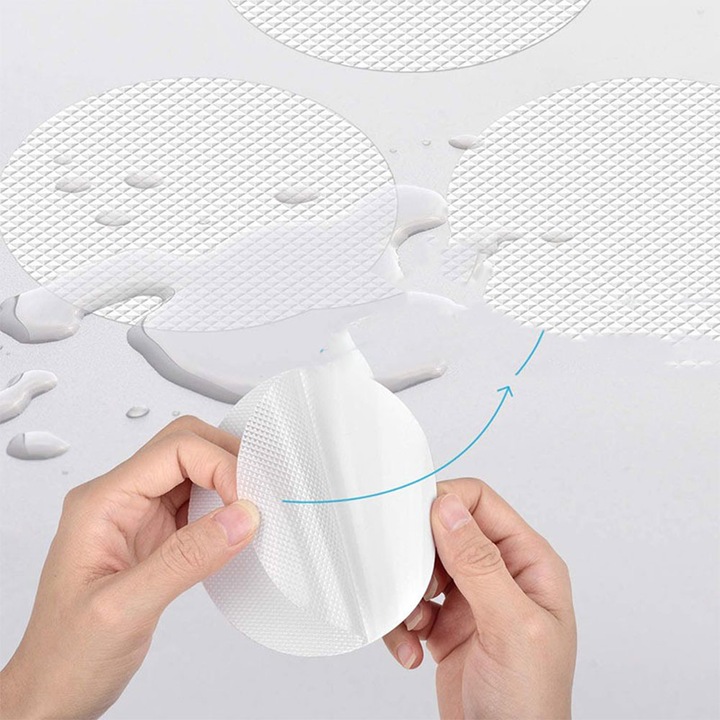 Actual product image Werkstein Selbstklebendes Anti-Rutsch Pad Sticker für Dusche / Badewanne - Transparent 21-tlg. Set (100 mm)