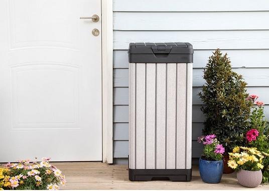 Actual product image Keter Outdoor resin dustbin 41x41x87,4h