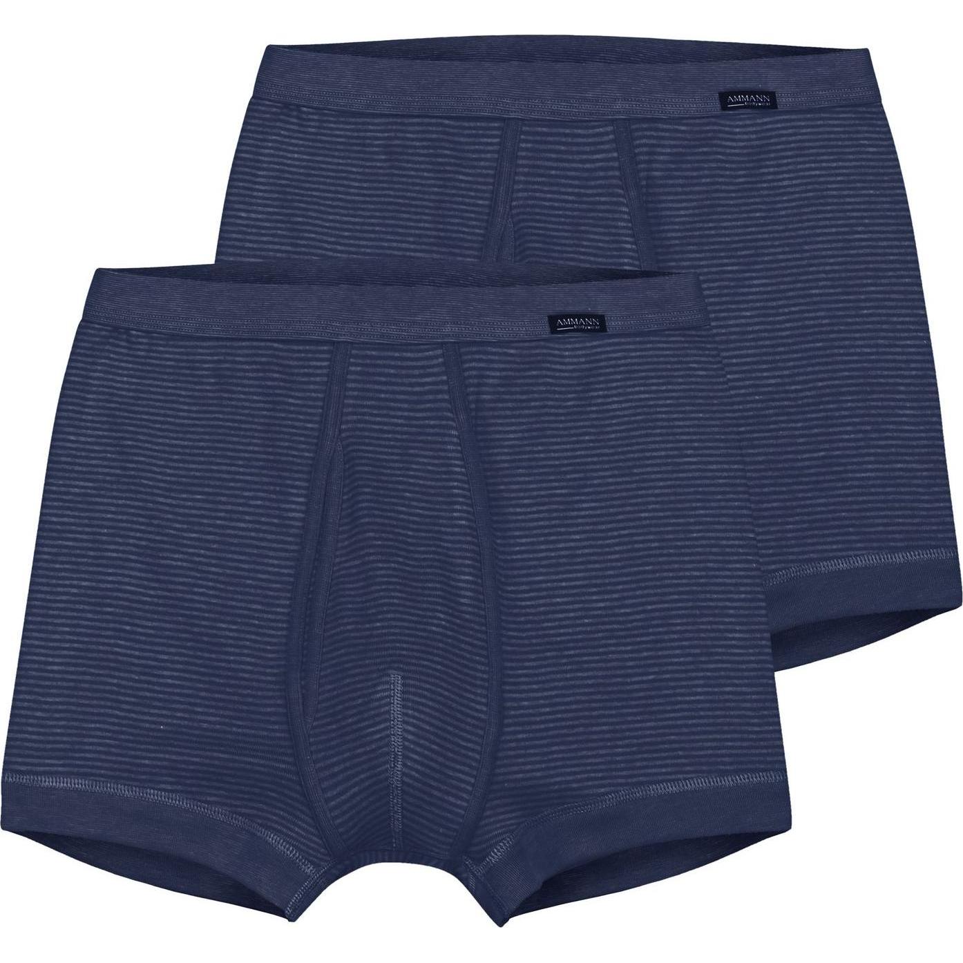 Ammann, Herren, Unterhosen, 2 Herren Unterhosen mit Eingriff Komfortbund hochwertig bequem klassisch, Blau, (10, Einzelp...