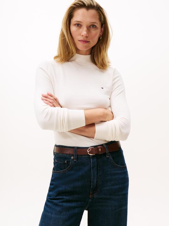 Produktbild Tommy Hilfiger Damen Langarm Jersey Feiner Stehkragen (L)