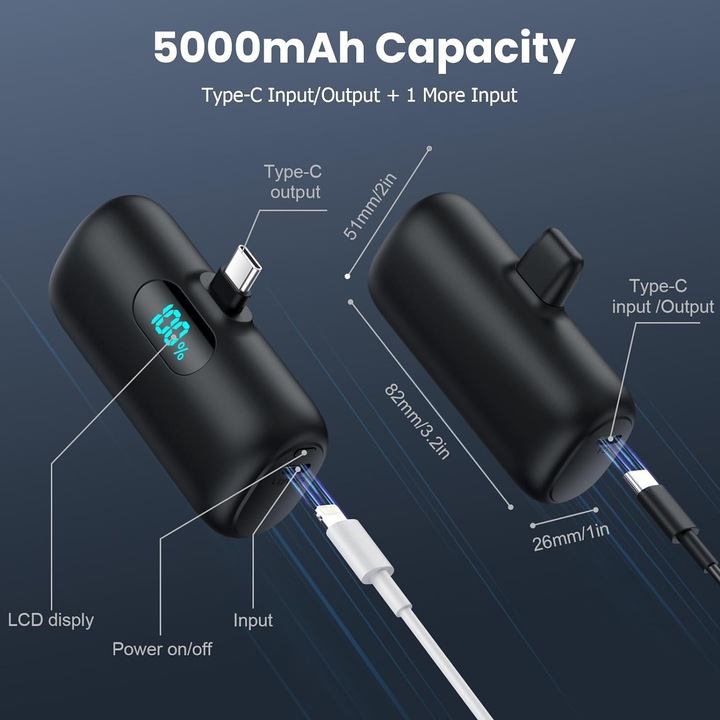 Actual product image Feob Powerbank USB C (5000 mAh, 15 W)