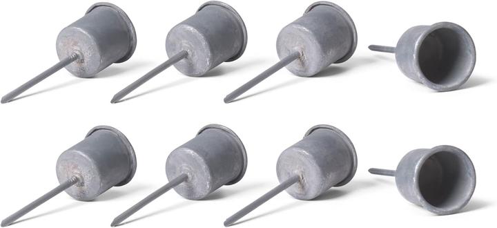 Produktbild Novaliv 8x Stabkerzenhalter grau I Kerzenpick 7,1 x Ø 2,8 cm Kerzenstecker für