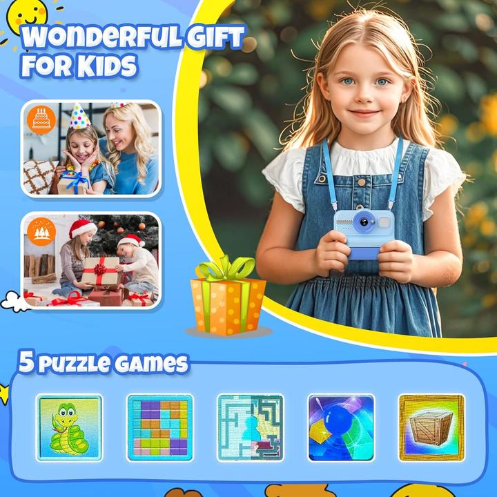 Image du produit HiMont Kinder-Sofortbildkamera mit Zubehör