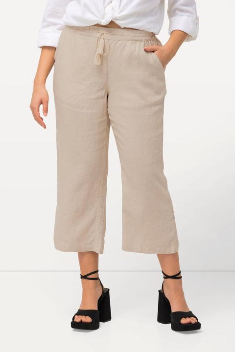 Produktbild Ulla Popken 7/8-Leinenhose, elastischer Bund, natürlich kühl (46)