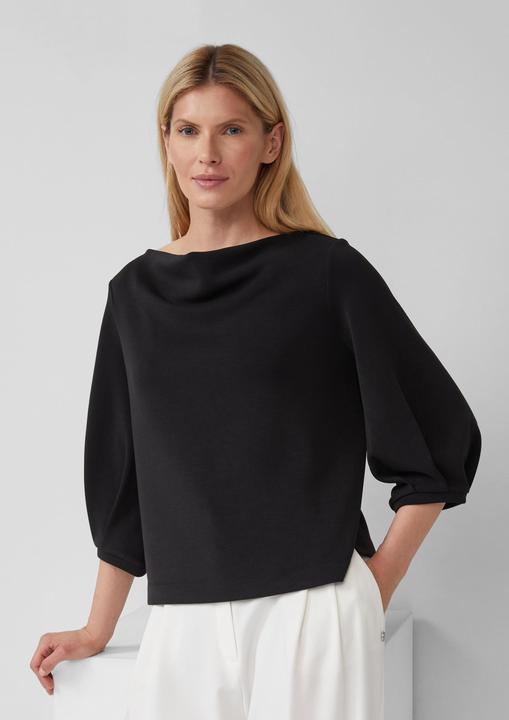 Produktbild s.Oliver Sweatshirt Weiches Sweatshirt aus Scuba mit Wasserfall-Ausschnitt (48)