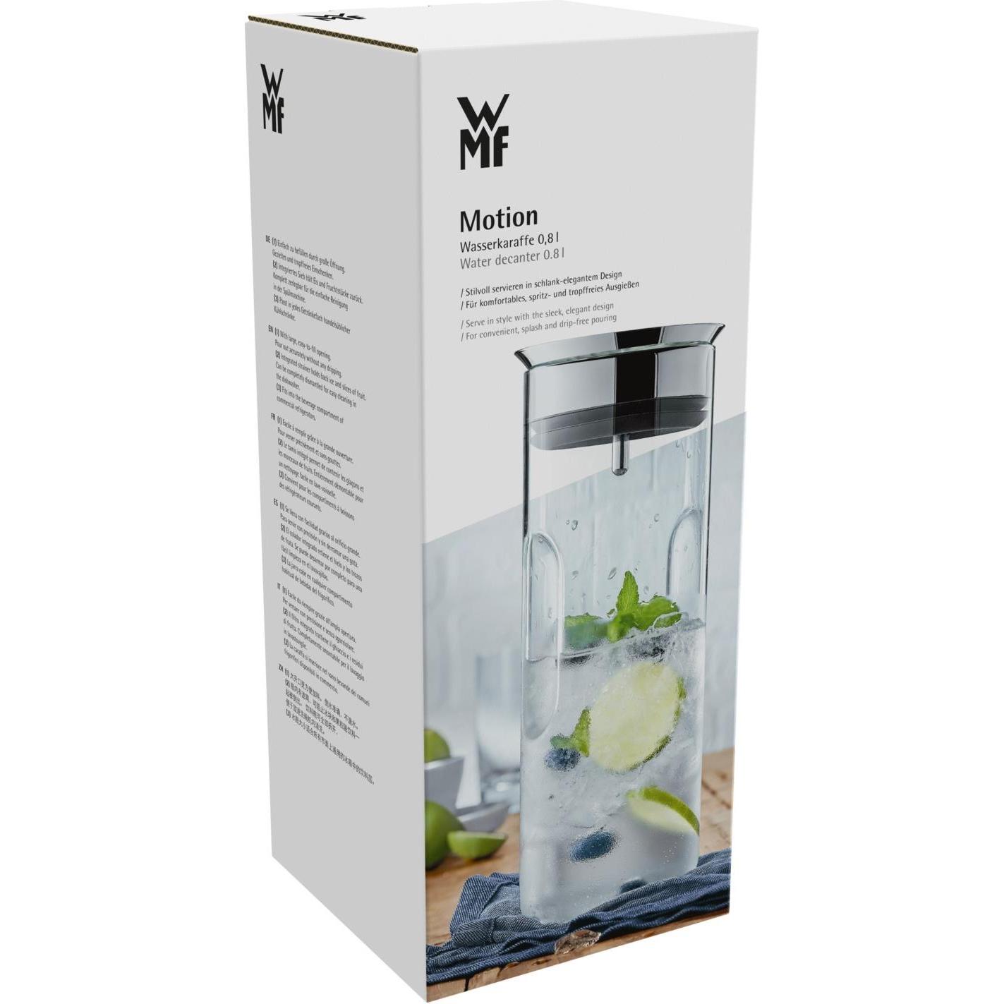 Thumbnail - WMF Wasserkaraffe 0,8l Griffmulde Glas Karaffe Motion CloseUp-Verschluss, Serviergefässe, Schwarz