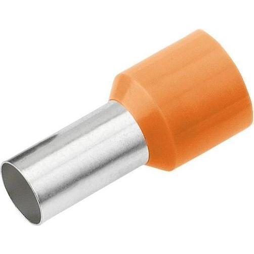 Cimco, Kabelverbindung, 18 2196 Aderendhülse 1 x 0.50 mm² x 6 mm Teilisoliert Orange 100 St.