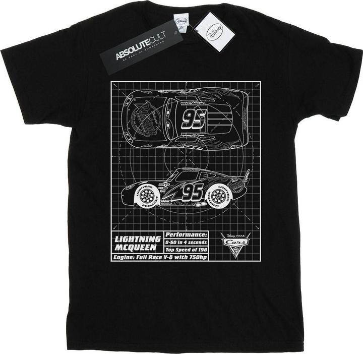 Image du produit Disney - T-shirt CARS LIGHTNING MCQUEEN BLUEPRINT - Femme (L)