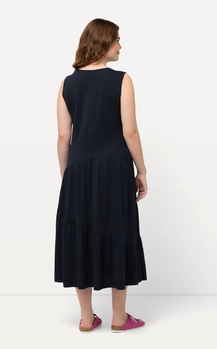 Produktbild Ulla Popken Midikleid, A-Linie, V-Ausschnitt, ärmellos (50, 52)
