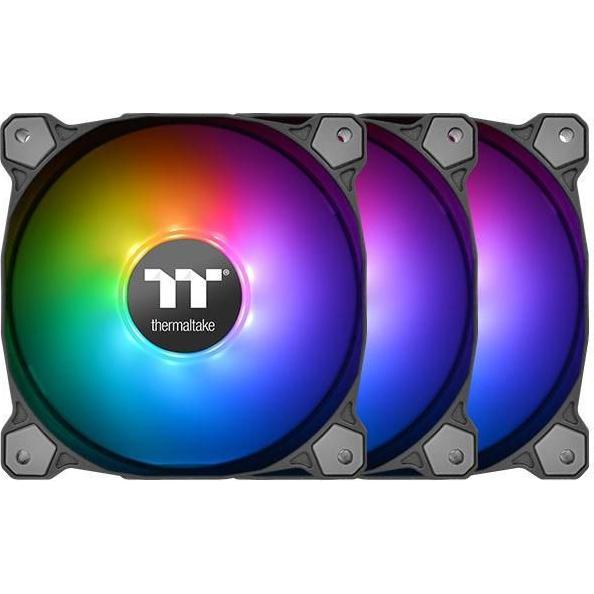 Thermaltake Puro 12 ARGB Sync (120 mm, 3 x), Ventola PC, Nero