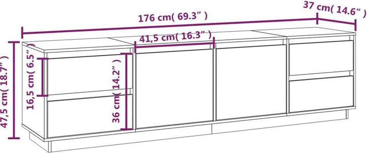 Produktbild VidaXL TV-Schrank (176 x 37 x 47.5 cm)