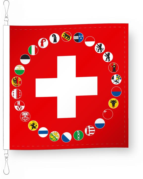 Image du produit Alpenfahnen Schweiz und Kantone