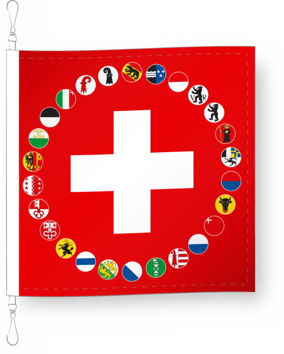 Produktbild Alpenfahnen Schweiz und Kantone