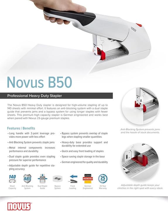 Produktbild Novus B50 Blockhefter grau (140 Blätter)