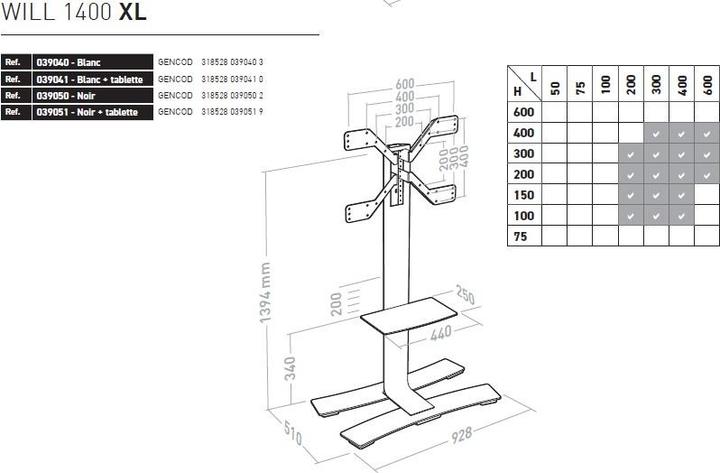 Produktbild Erard Will 1400 XL (50 kg, 40" - 85")