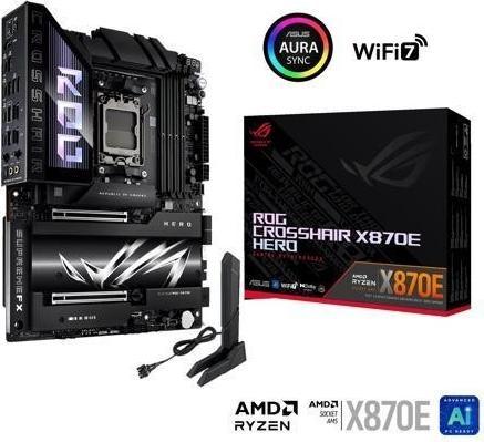 Image du produit ASUS ROG CROSSHAIR X870E HERO - Carte mère - ATX - Socket AM5 - AMD X870E (AM5, AMD X870E, ATX)
