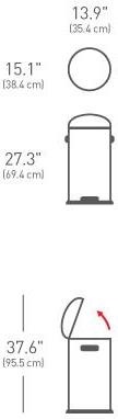 Produktbild Simplehuman Abfall-Treteimer Retro 30 Liter (30 l)