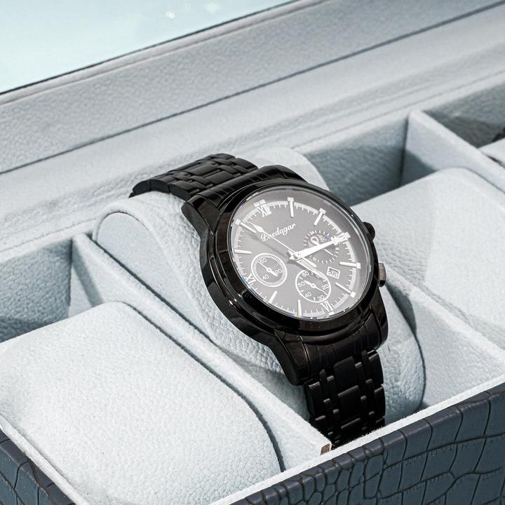 Image du produit Only-Bags.Store Uhrenbox mit 6 Fächern, Uhrenbox mit Glasdeckel, Uhrenkoffer mit Uhrenkissen, Uhrenaufbewahrung