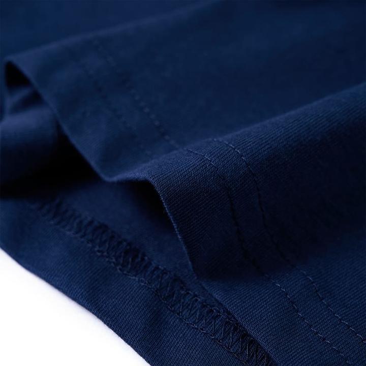 Immagine prodotto vidaXL Camicia da bambino a maniche lunghe blu navy 104,Materiale: 100 (104)