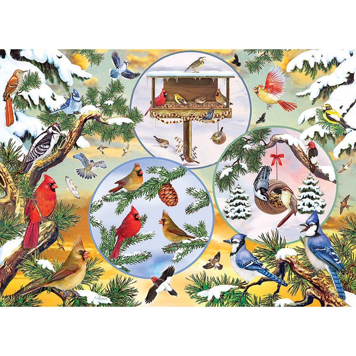 Thumbnail - Cobble Hill Puzzle Der Zauber der Vögel im Winter 500 Teile (500 Teile)