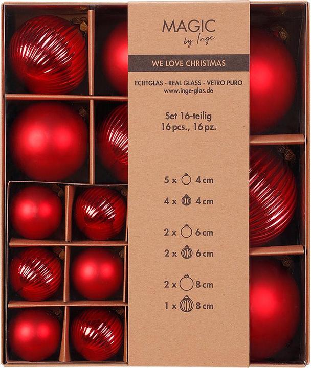 Inge’s Glas Christmas Decor Merry (16 x)