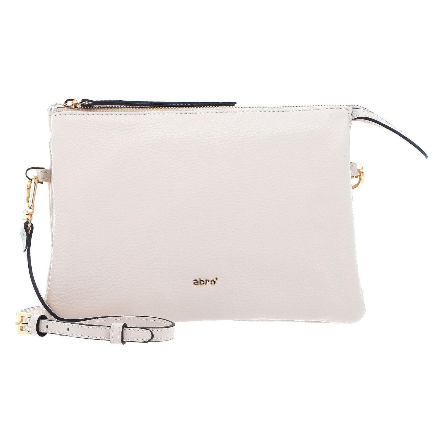 Abro, Damen, Handtasche, Leather Adria Crossbody Bag Threefold, Beige