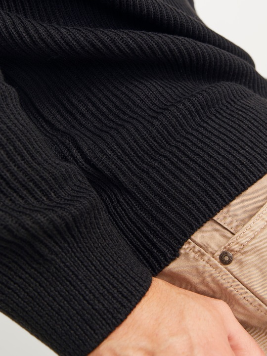 Actual product image Jack & Jones Plus size knitted jumper with half zip Knitted jumper with half zip (6XL)