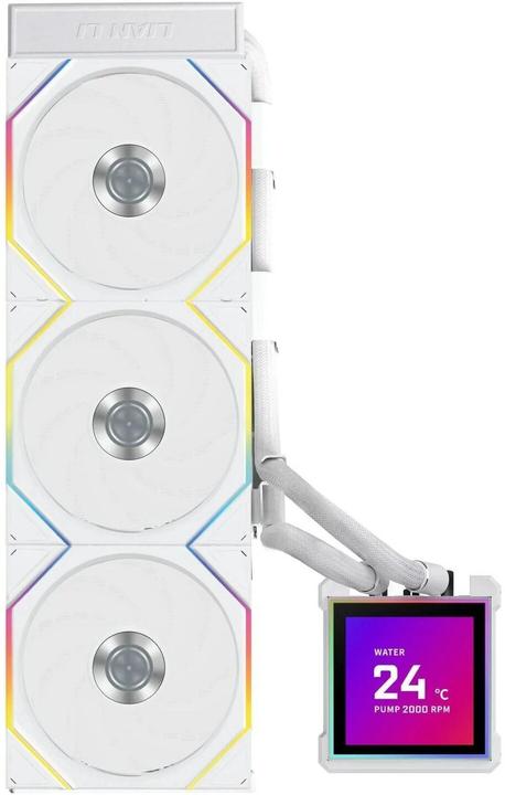 Actual product image Lian-Li HydroShift II LCD-S 360TL AiO-Wasserkühlung, RGB, LCD-Display - 360mm, weiss