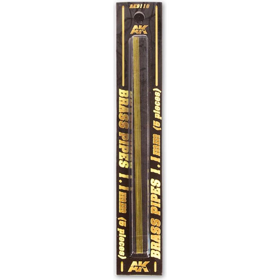 AK Interactive BRASS PIPES 1,1mm, 5 units