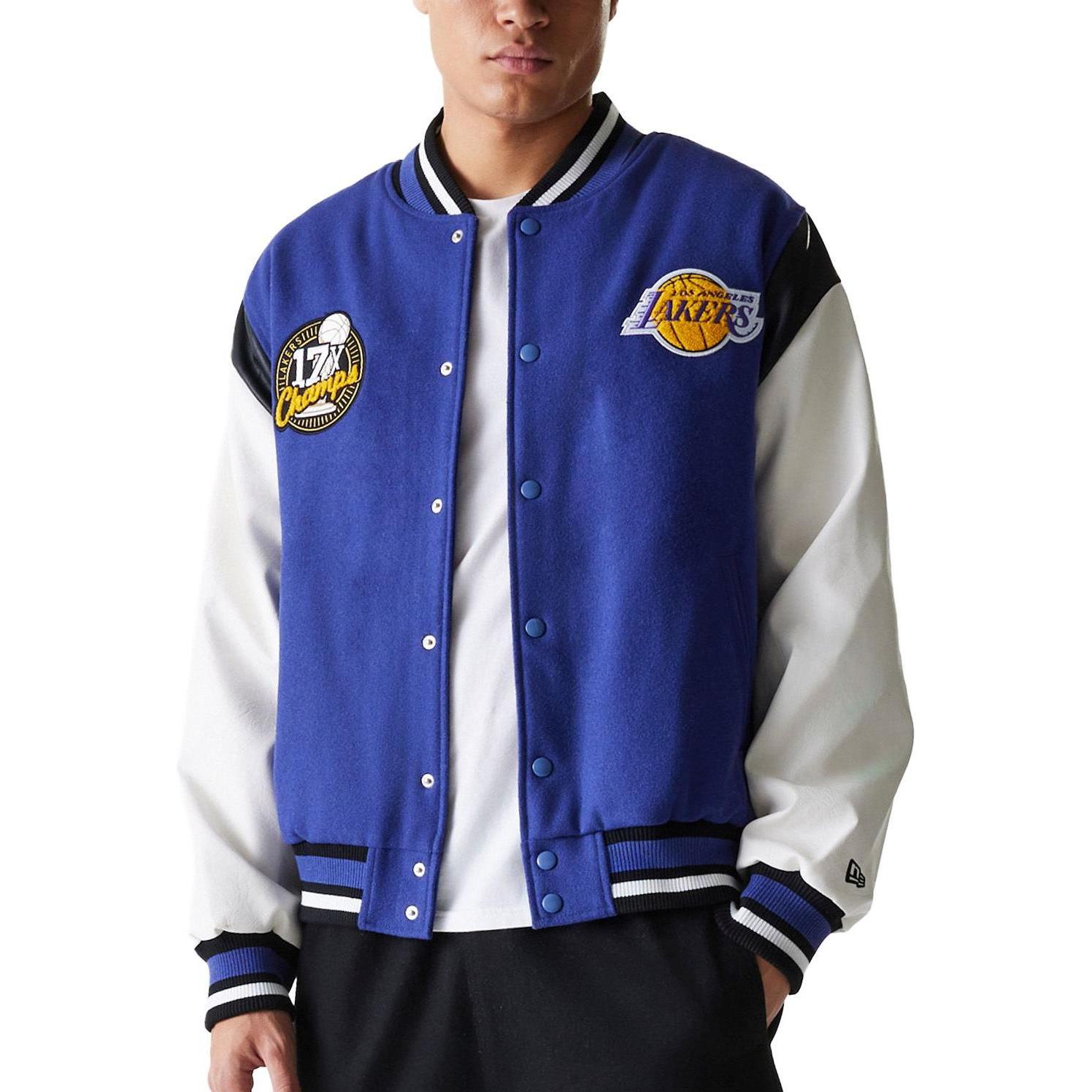 New Era, Herren, Jacke, Varsity NBA Jacke - FLORAL Los Angeles Lakers - XXL (XXL), Violett, XXL