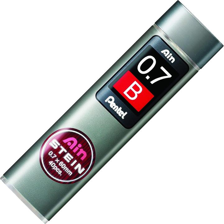 Image du produit Pentel Stylo AIN STEIN High Polymer, B, 0,7 mm, etui a 40 pc. (Recharger, Graphite, 0.70 mm)