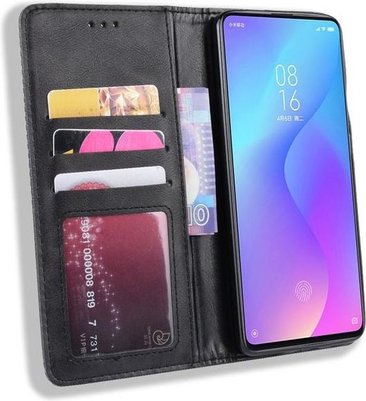 Produktbild MU Style Vintage Style Leder Bookcover Hülle (Xiaomi Mi 9T Pro)