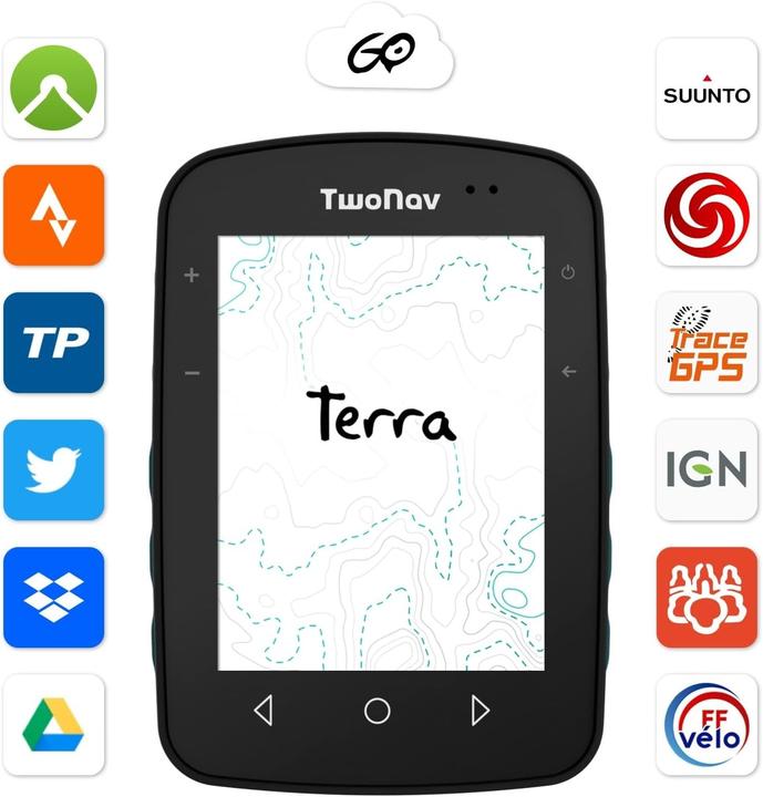 Image du produit TwoNav GPS Terra avec cartes France IGN pour randonnée, VTT et cyclisme (3.70")