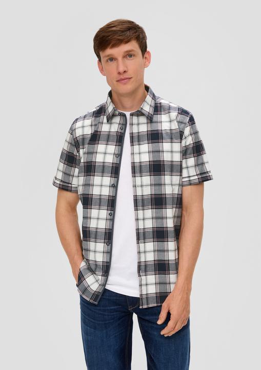 Immagine prodotto s.Oliver Hemd Kurzes Baumwollstretch-Hemd im Slim Fit (L)