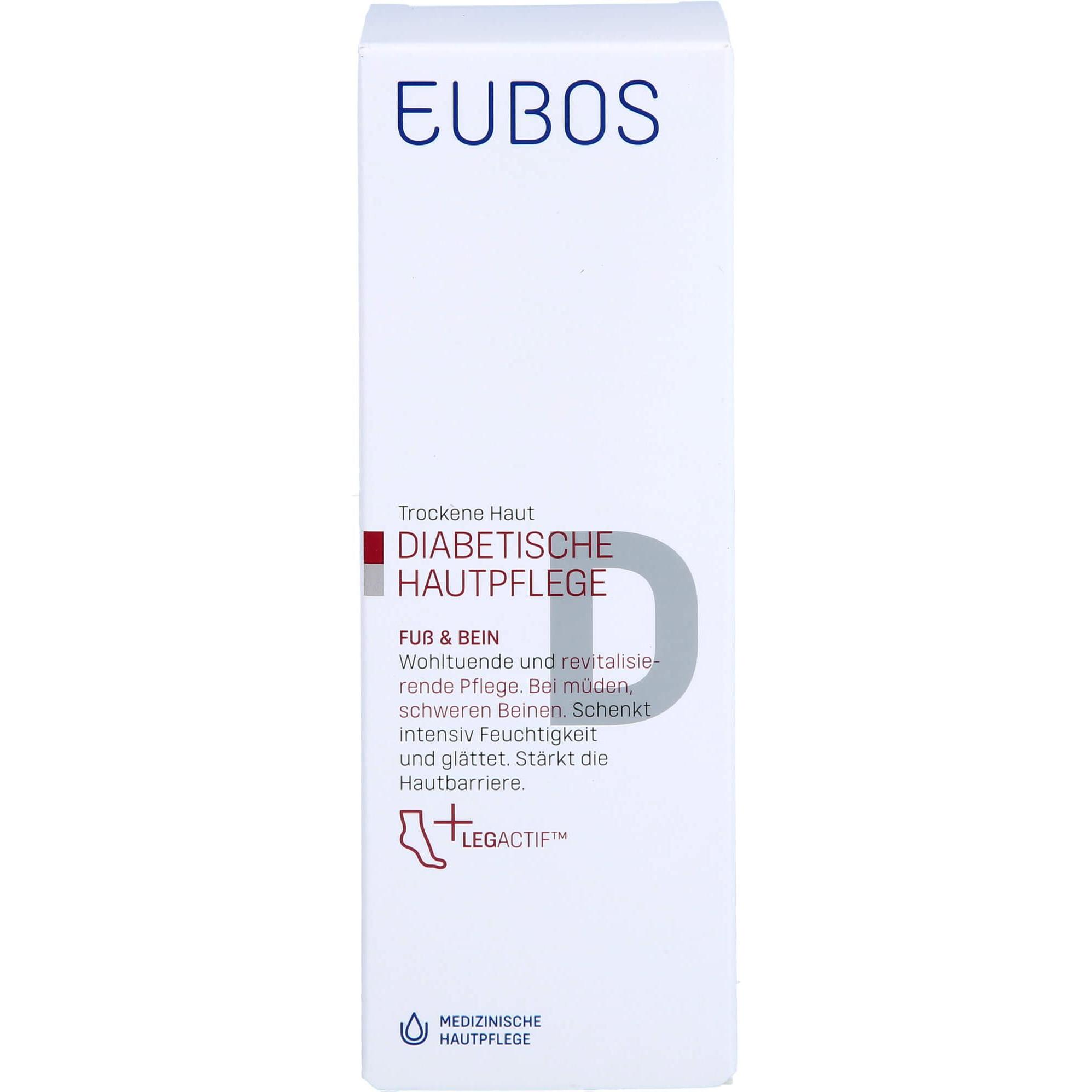 Eubos, Fusspflegemittel, Diabetische Hautpflege Fuss + Bein, 100 ml Creme (Fussbad, 100 ml)
