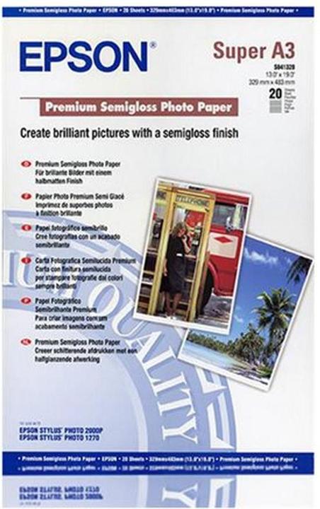 Immagine prodotto Epson Semigloss Premium (250 g/m², A3+, 20 x)
