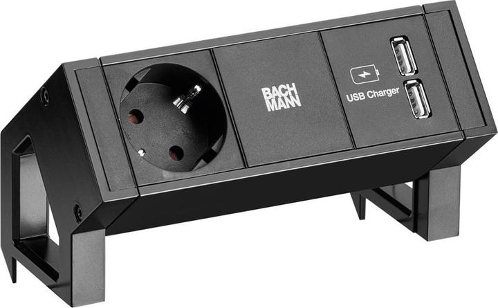 Produktbild Bachmann DESK2 1xCEE7/3 1xUSB Charger (1 x, CEE 7/3, 0.20 m)