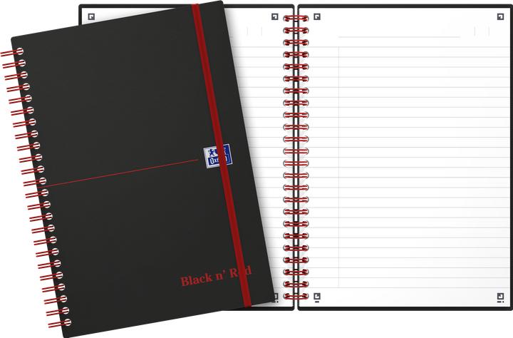 Immagine prodotto Oxford Libro a spirale nero e rosso (A5, Righe, Copertina morbida)