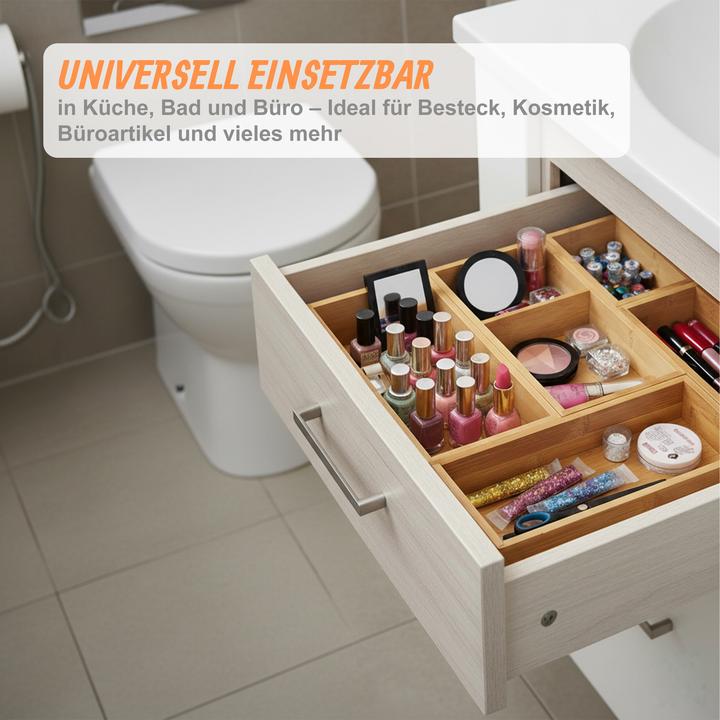 Actual product image Relaxdays 5tlg. Schubladeneinsatz aus Bambus